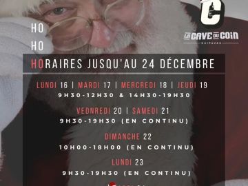 Ho Ho Ho ! 🎅 

À partir d'aujourd'hui, nous vous accueillons tous les jours jusqu'à Noël.

Toute l'équipe se fait un plaisir de vous recevoir et de vous...