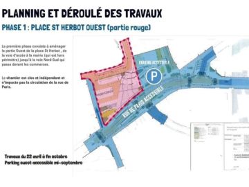 👷‍♂️ [ TRAVAUX À GUIP' ]🛠

Les travaux du centre ville de Guipavas ont débuté cette semaine.. le parking de la place Saint-Herbot ne sera pas accessible...