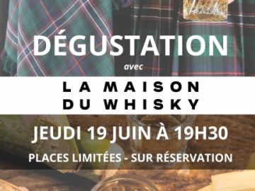Avis aux amateurs de SPIRITUEUX 🥃

Nous proposons une soirée dégustation Jeudi 19 Juin à 19h30.

⚠️ Nombre de places limité - Inscriptions sur réservation....